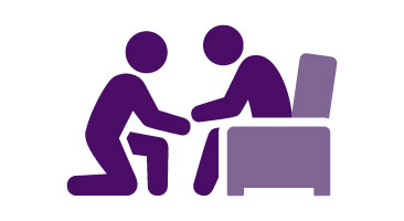 Image of a caregiver providing support