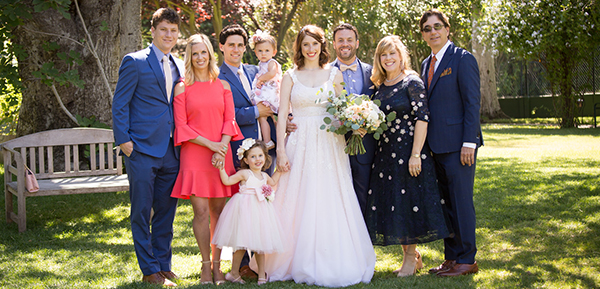 The Gelfand family wedding portrait