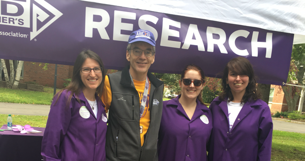 Kristen Zuloaga, Ph.D (left) at the Alzheimer's Association Walk to End Alzheimer's