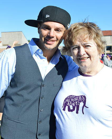 Cody Quails of Face Vocal Band with his mother Judy