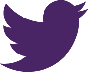 Twitter logo in purple