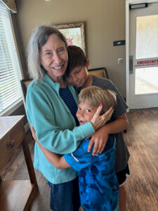 Julie and her grandsons