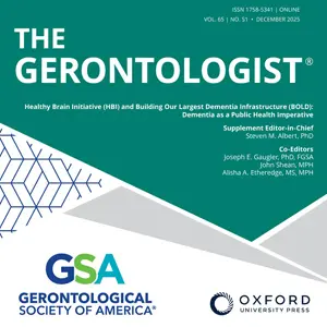 The Gerontologist Healthy Brain Initiative supplement cover page.