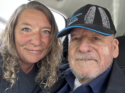 Tarra Main with her father, Ted