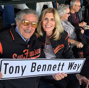 Tony Bennett and Wife Susan at a San Francisco Giant's Baseball game
