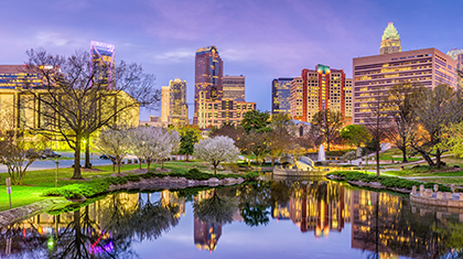 Skyline of Charlotte.