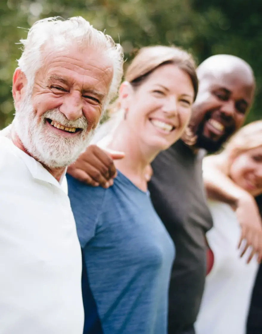 Several people smiling