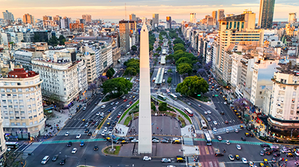 Skyline of Buenos Aires.