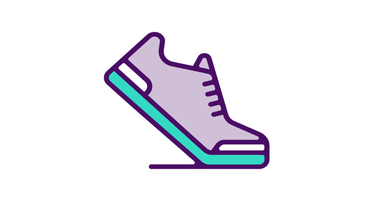 Icono de un zapato deportivo.