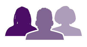 Image of 3 silhouettes of Black people