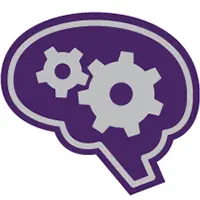 Brain with gears.