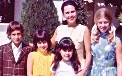 Rina Eliashar and her children, 1972 photo