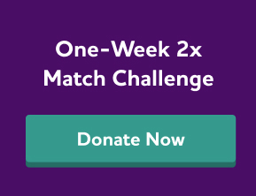 One-week double match challenge. Donate now.
